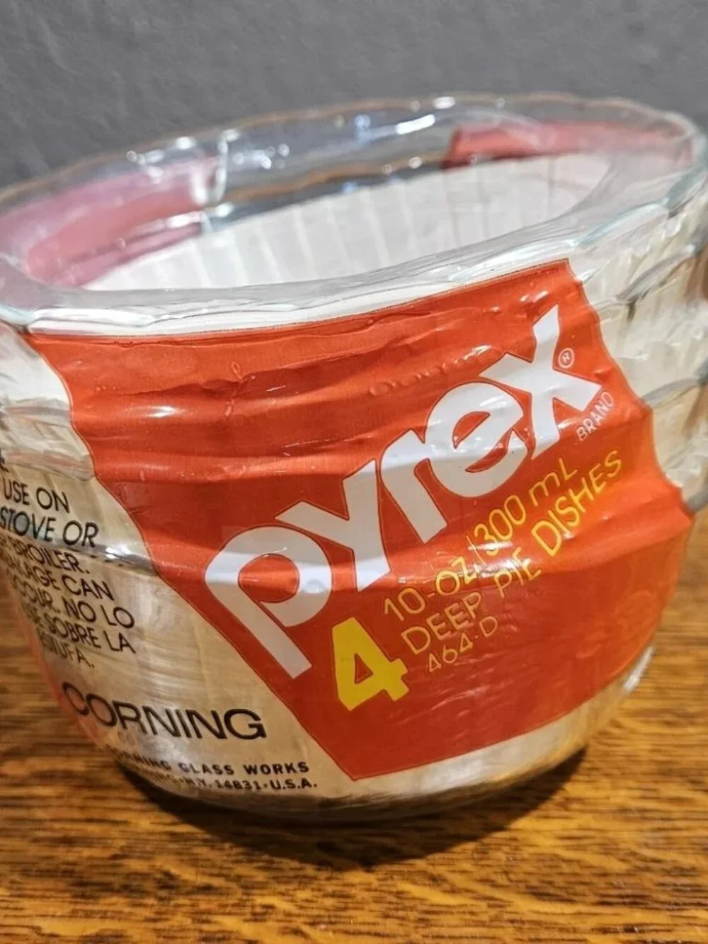 Pyrex Deep Pie Dishes Set Of 4 Vintage